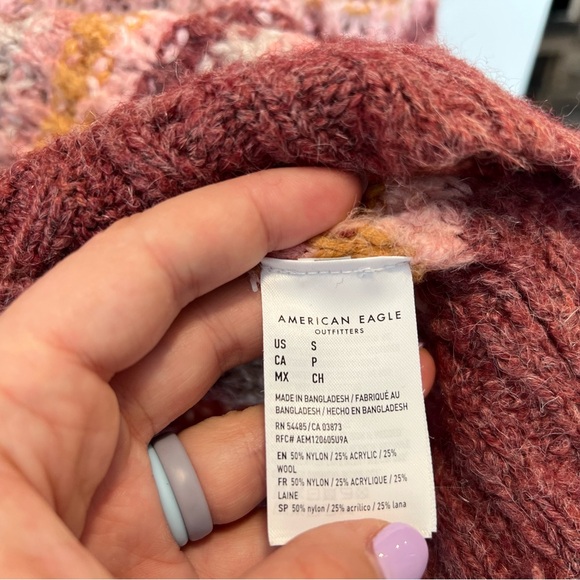 American Eagle Women's Striped Wool Blend Cardigan - size S - Picture 4 of 5